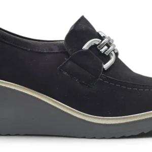 Mocasin cuña Calz. Pitillos S.a. mod. 20350 de Ante en negro