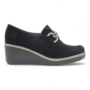 Mocasin cuña Calz. Pitillos S.a. mod. 20350 de Ante en negro