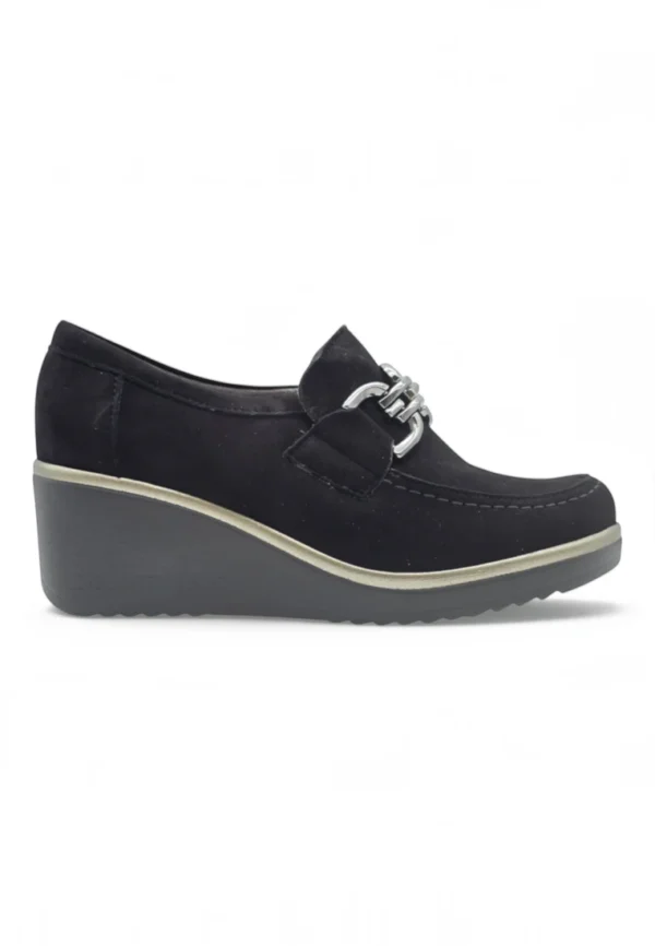 Mocasin cuña Calz. Pitillos S.a. mod. 20350 de Ante en negro