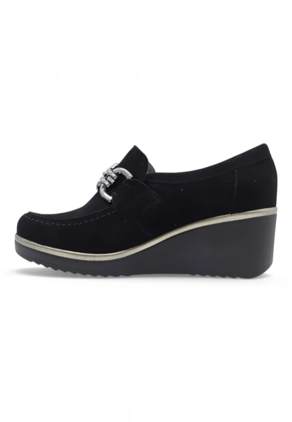 Mocasin cuña Calz. Pitillos S.a. mod. 20350 de Ante en negro - Imagen 3