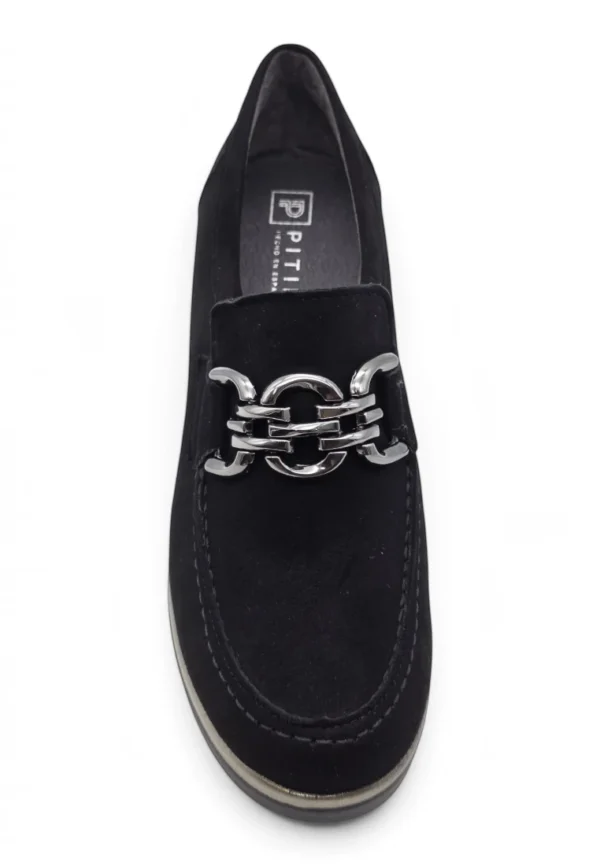 Mocasin cuña Calz. Pitillos S.a. mod. 20350 de Ante en negro - Imagen 4