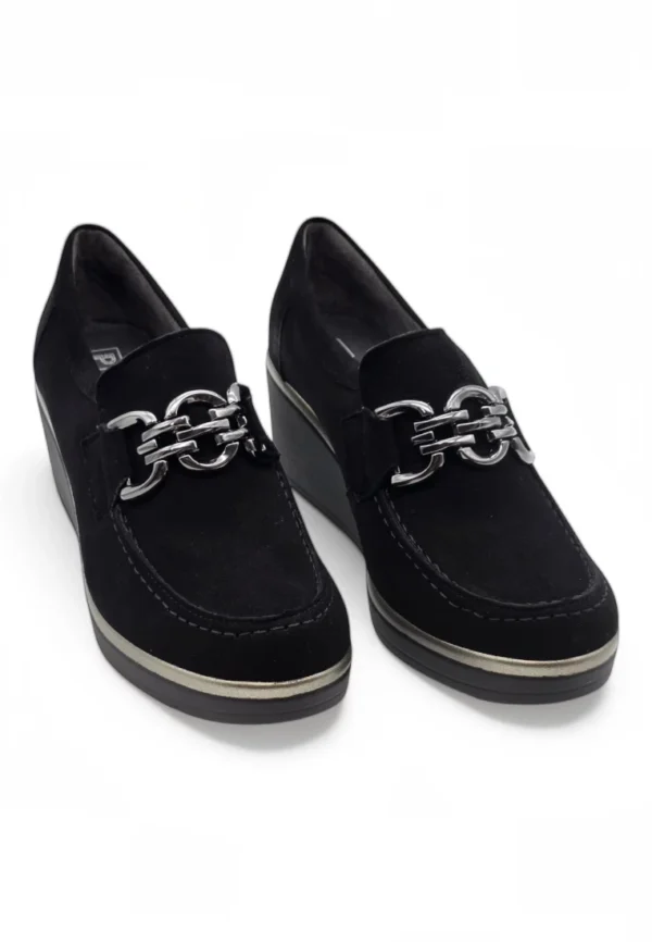 Mocasin cuña Calz. Pitillos S.a. mod. 20350 de Ante en negro - Imagen 5