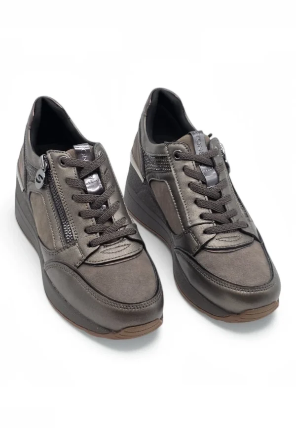 Zapato cuña 6 cm Stonefly mod. 223104 de Piel en gris - Imagen 5