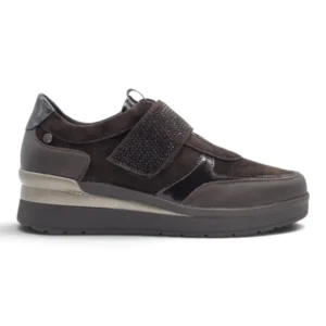 Zapato cuña velcro Stonefly mod. 224211 de Piel en marron