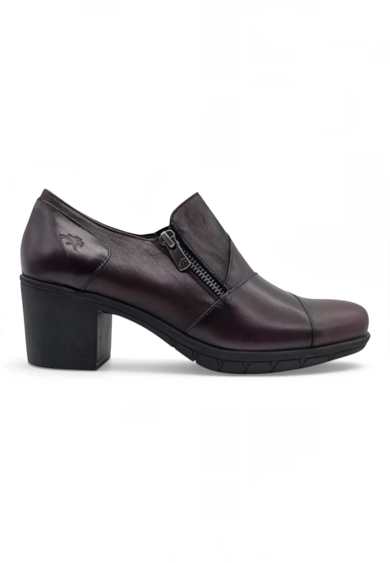 Zapato abotinado Fluchos S.l. mod. F1802 de Piel en burdeos