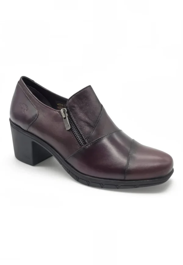 Zapato abotinado Fluchos S.l. mod. F1802 de Piel en burdeos - Imagen 2