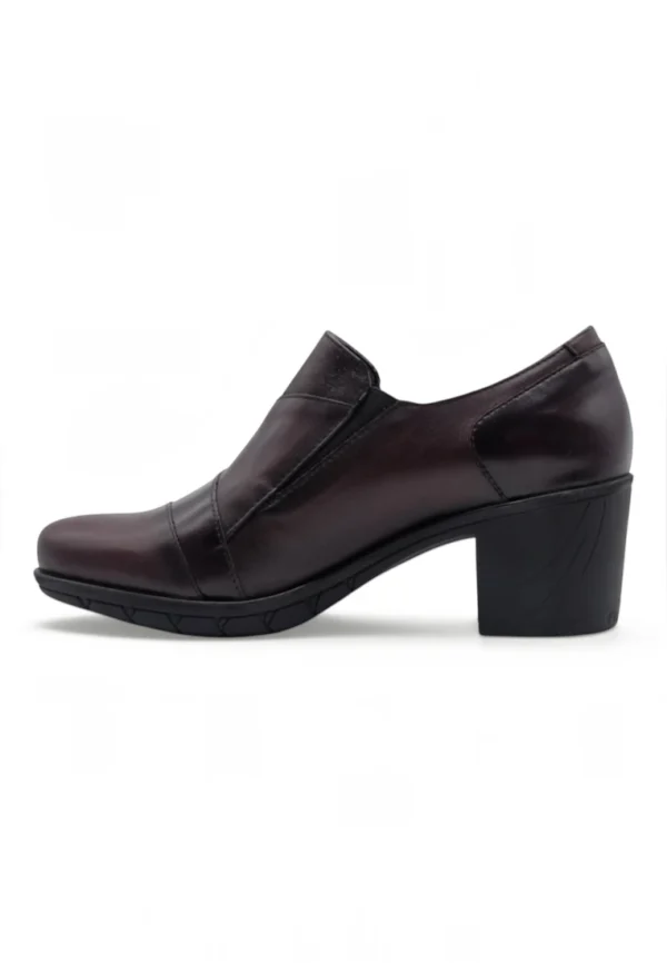 Zapato abotinado Fluchos S.l. mod. F1802 de Piel en burdeos - Imagen 3