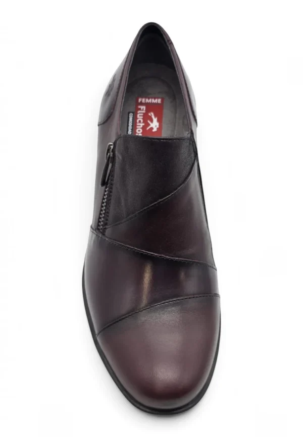 Zapato abotinado Fluchos S.l. mod. F1802 de Piel en burdeos - Imagen 4