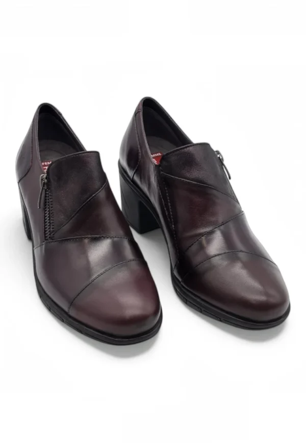 Zapato abotinado Fluchos S.l. mod. F1802 de Piel en burdeos - Imagen 5