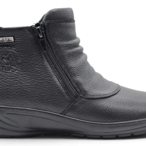 Botin doble cremallera Calzados Reno mod. P-9521S de Piel en negro