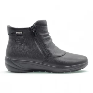 Botin doble cremallera Calzados Reno mod. P-9521S de Piel en negro