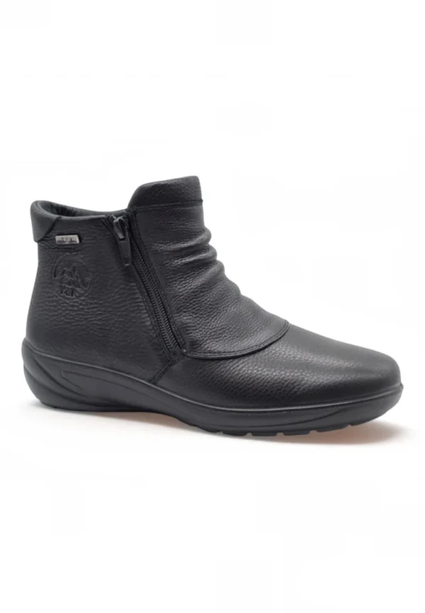 Botin doble cremallera Calzados Reno mod. P-9521S de Piel en negro - Imagen 2