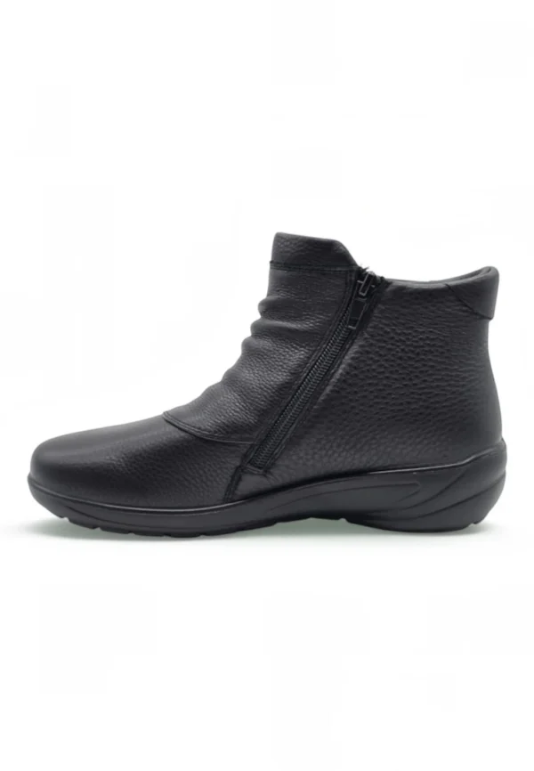 Botin doble cremallera Calzados Reno mod. P-9521S de Piel en negro - Imagen 3