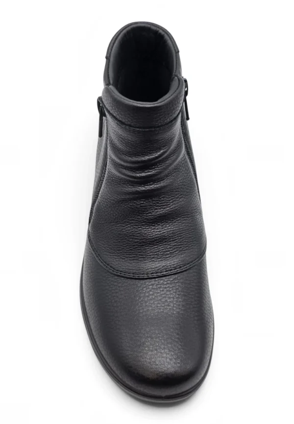 Botin doble cremallera Calzados Reno mod. P-9521S de Piel en negro - Imagen 4