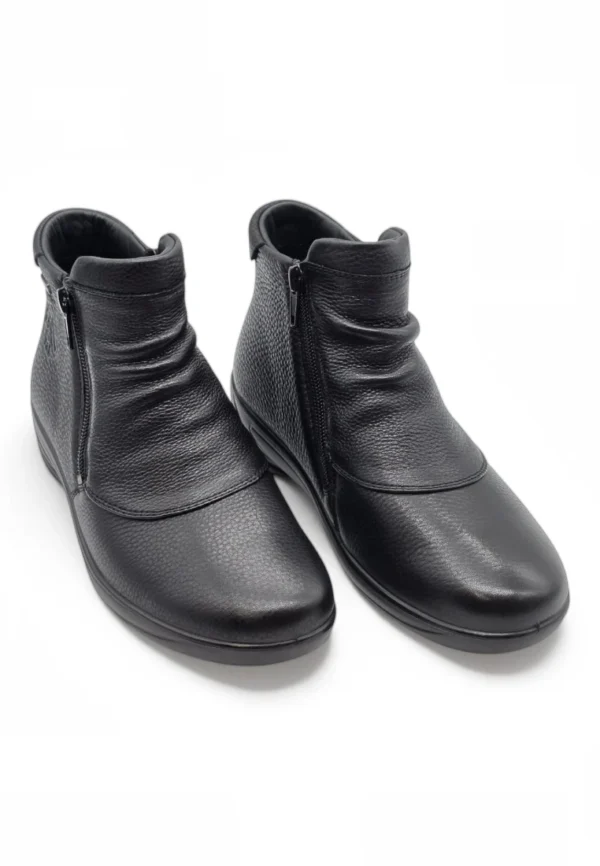 Botin doble cremallera Calzados Reno mod. P-9521S de Piel en negro - Imagen 5