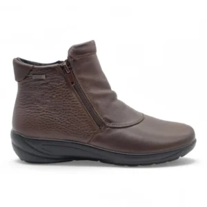 Botin doble cremallera Calzados Reno mod. P-9521C de Piel en cognac
