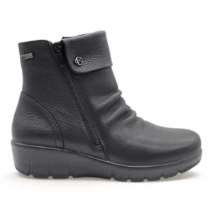Botin cuña doble cremallera Calzados Reno mod. 798-5S de Piel en negro