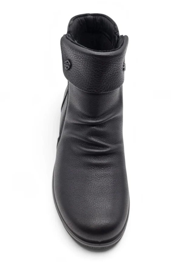 Botin cuña doble cremallera Calzados Reno mod. 798-5S de Piel en negro - Imagen 4