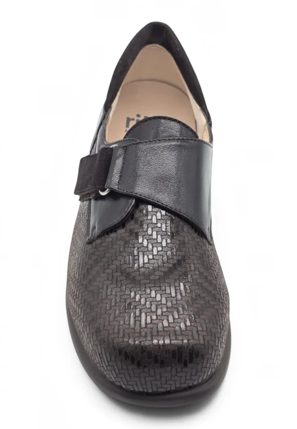 Zapato tacón stretch Calzados Reno mod. 4526 de Piel Napa Elást en negro - Imagen 4