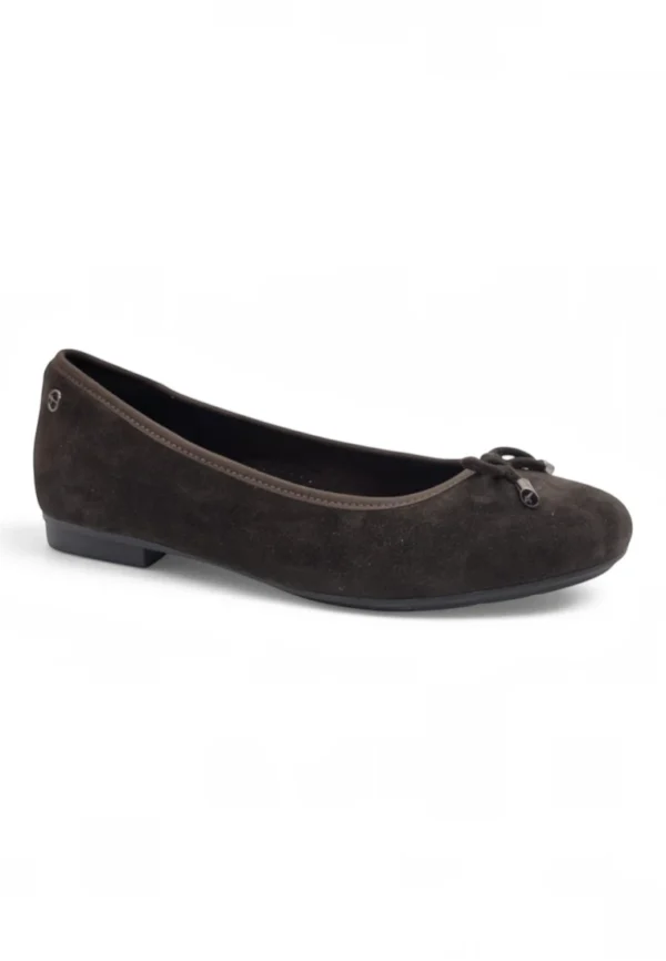 Bailarina plantilla extraible Calzados Reno mod. 82102 de Ante en moka - Imagen 2