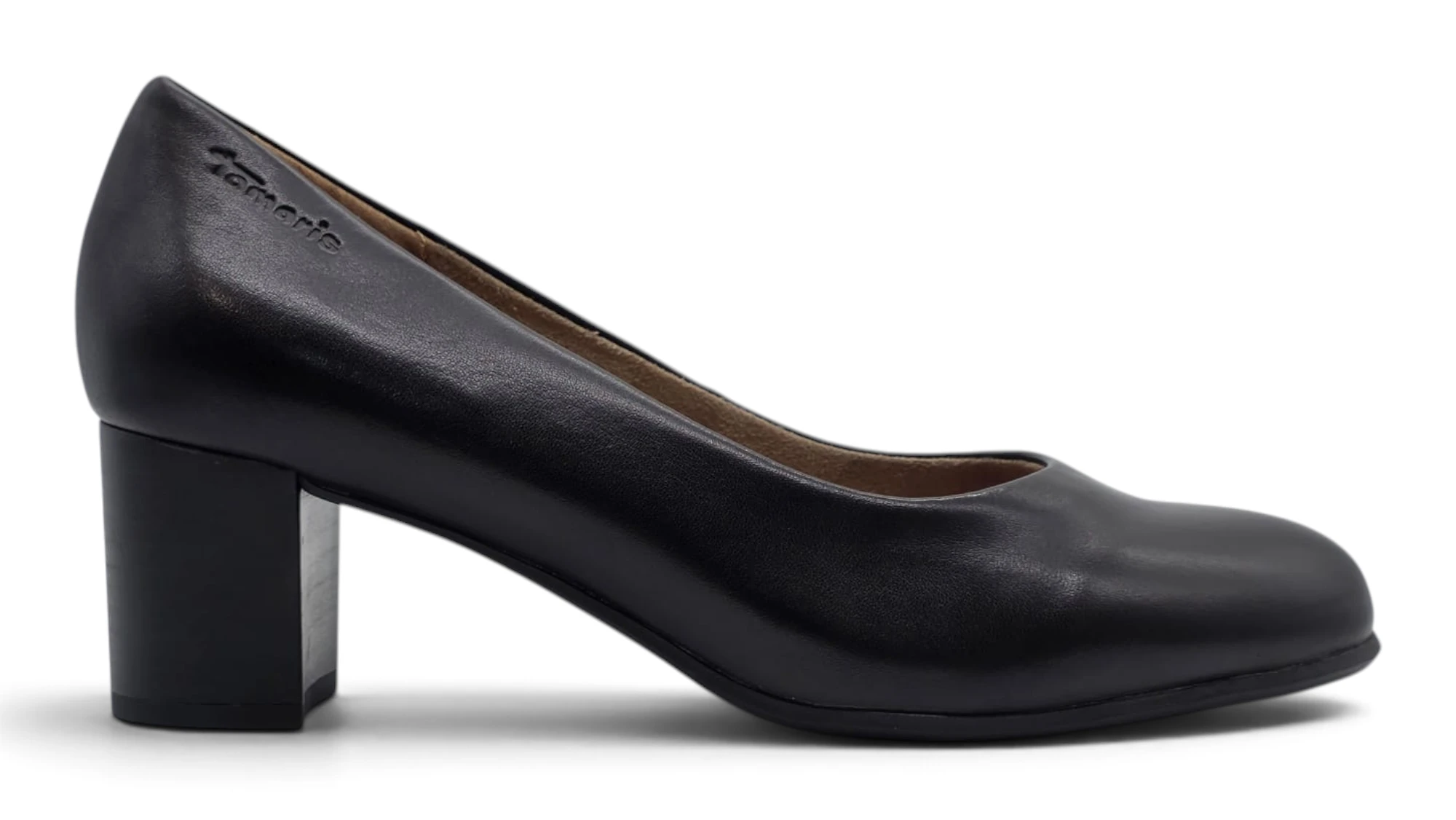 Zapato salón ancho Calzados Reno mod. 82400 de Piel en negro