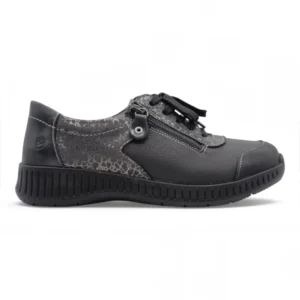 Blucher cremallera Calzados Reno mod. 3302 de Piel en negro