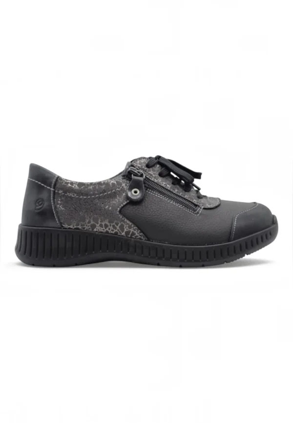 Blucher cremallera Calzados Reno mod. 3302 de Piel en negro