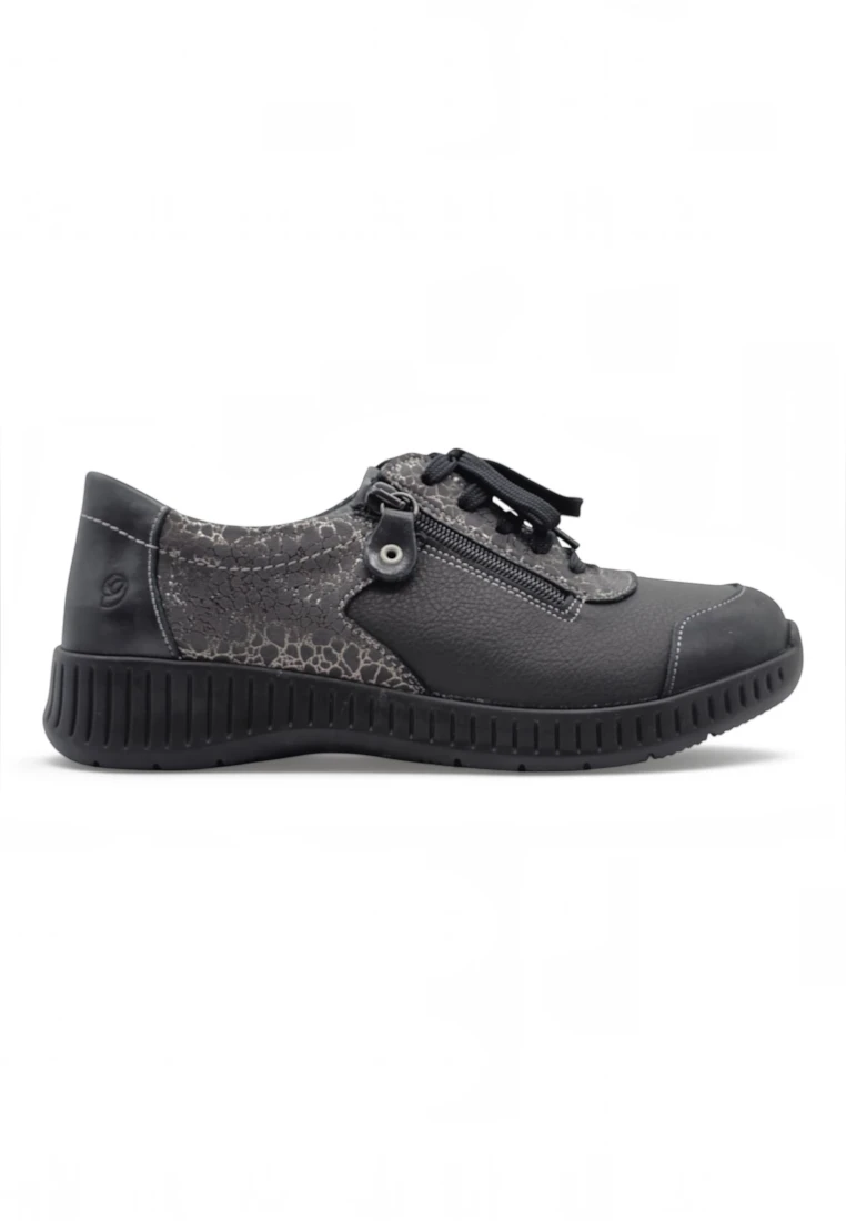 Blucher cremallera Calzados Reno mod. 3302 de Piel en negro
