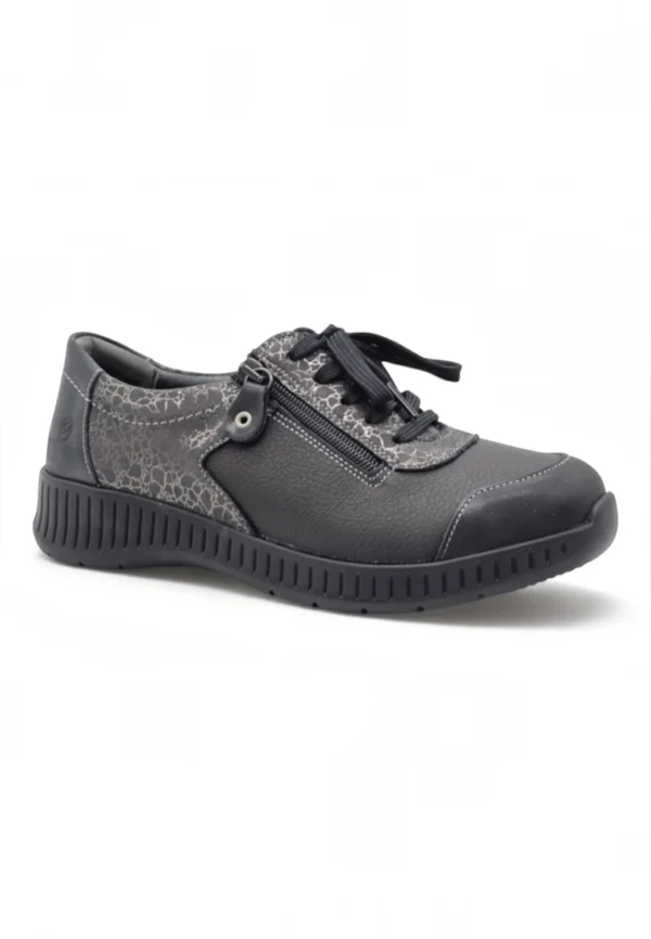 Blucher cremallera Calzados Reno mod. 3302 de Piel en negro - Imagen 2