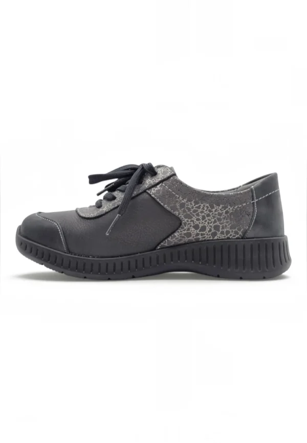 Blucher cremallera Calzados Reno mod. 3302 de Piel en negro - Imagen 3