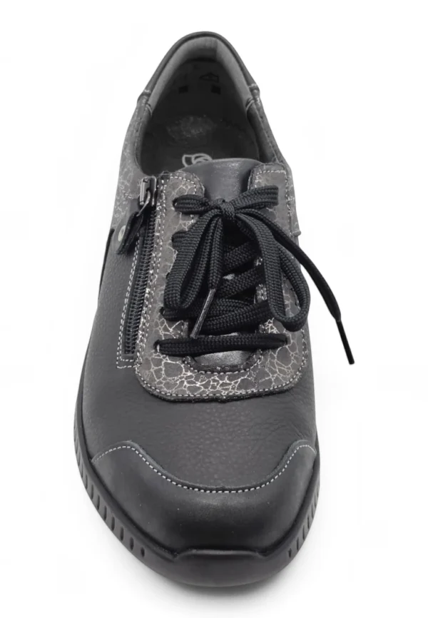 Blucher cremallera Calzados Reno mod. 3302 de Piel en negro - Imagen 4