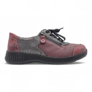Blucher combinado Calzados Reno mod. 3302 de Piel en burdeos