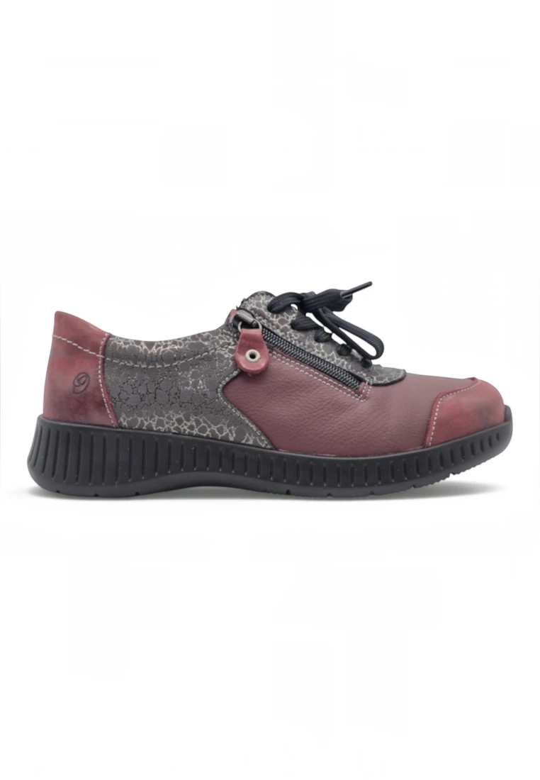Blucher combinado Calzados Reno mod. 3302 de Piel en burdeos