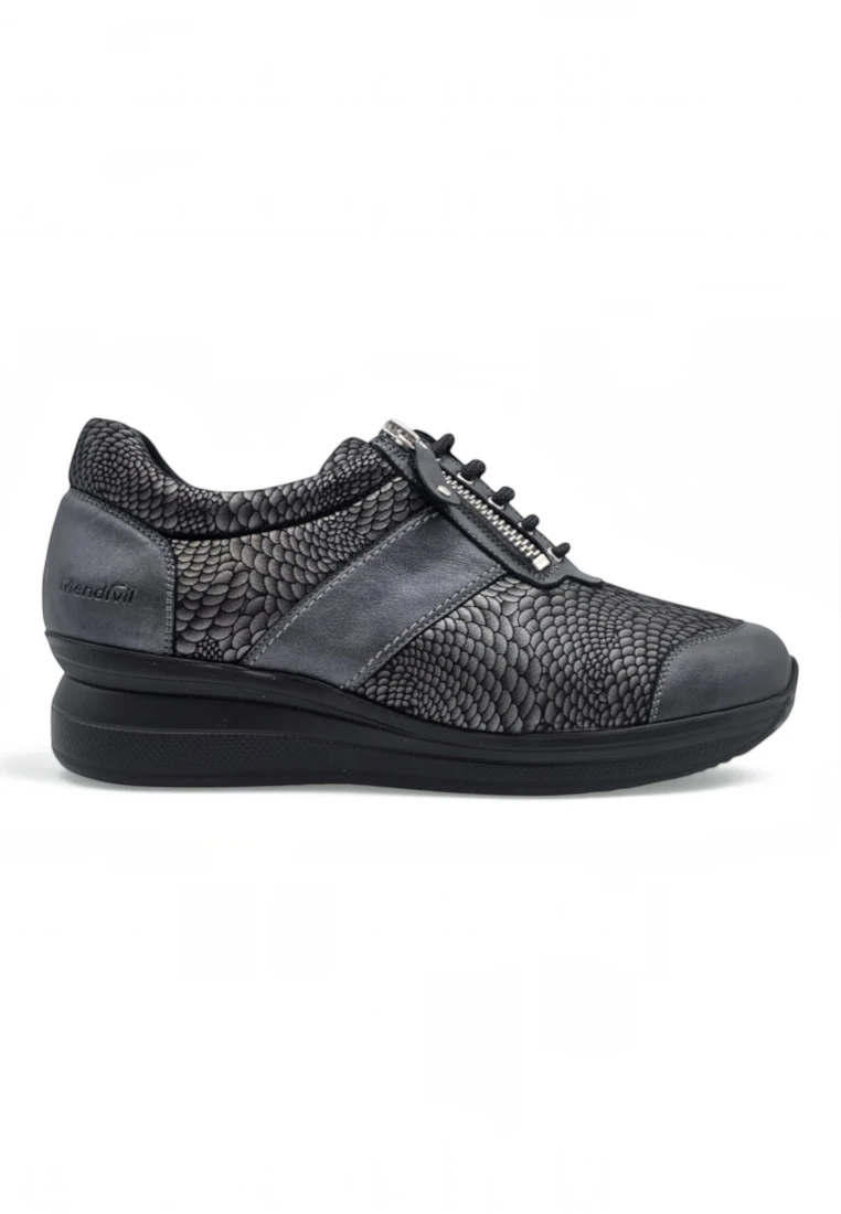 Blucher  podiabet-a Calzados Reno mod. 82165 de Piel Napa Elást en negro