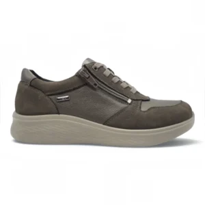 Zapato deportivo extra ancho Calzados Reno mod. P-819GK de Piel en gris
