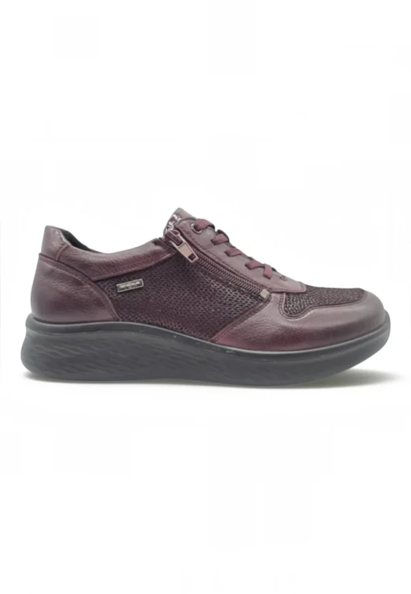 Zapato deportivo ancho Calzados Reno mod. P-819RF de Piel en burdeos