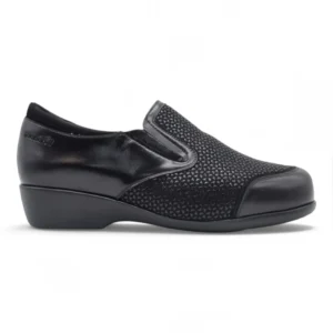 Mocasin podiabet Calzados Reno mod. 82602 de Piel Napa Elást en negro