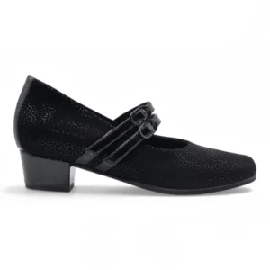 Zapato mary jane comodo Dr. Cutillas mod. 81755 de Licra en negro