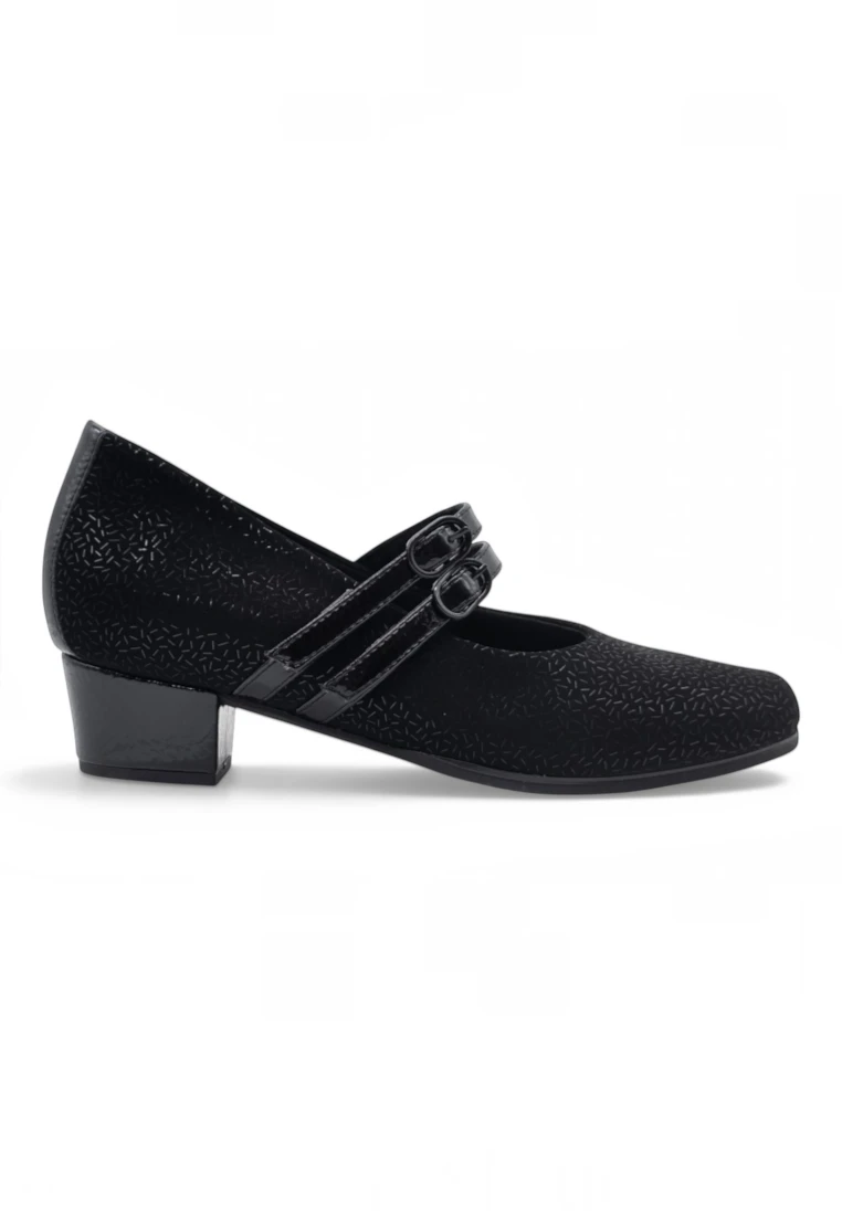 Zapato mary jane comodo Dr. Cutillas mod. 81755 de Licra en negro