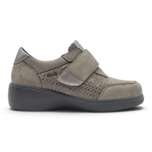 Zapato velcro taupe Calzados Reno mod. 5254 de Piel en taupe