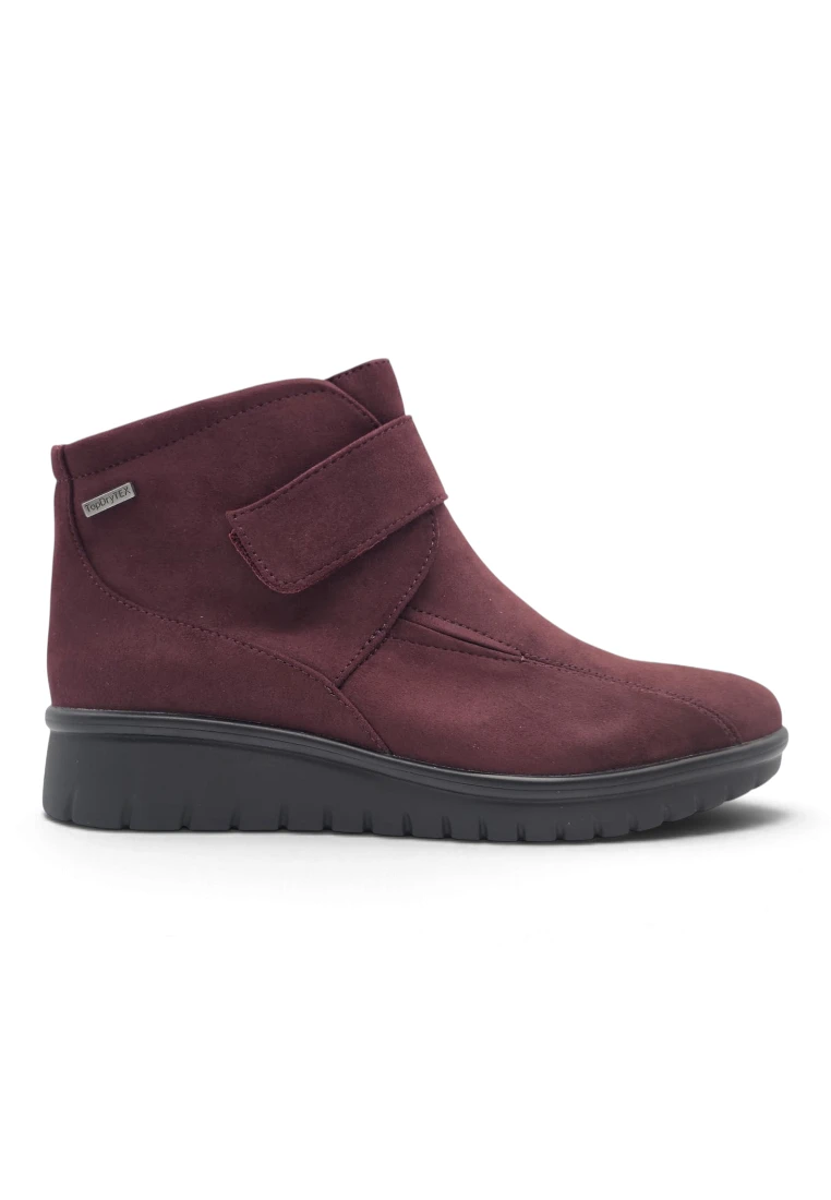 Botin confort velcro Calzados Reno mod. 55353 de Ante en burdeos