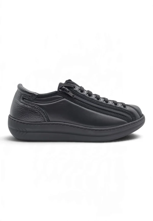 Zapato apertura total Calzados Reno mod. NERO 10 de Piel Napa Elást en negro