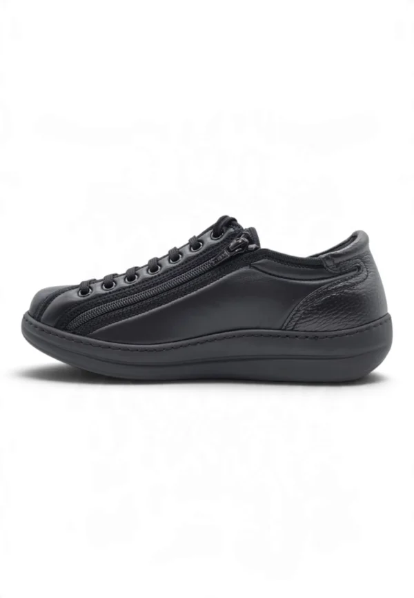 Zapato apertura total Calzados Reno mod. NERO 10 de Piel Napa Elást en negro - Imagen 3