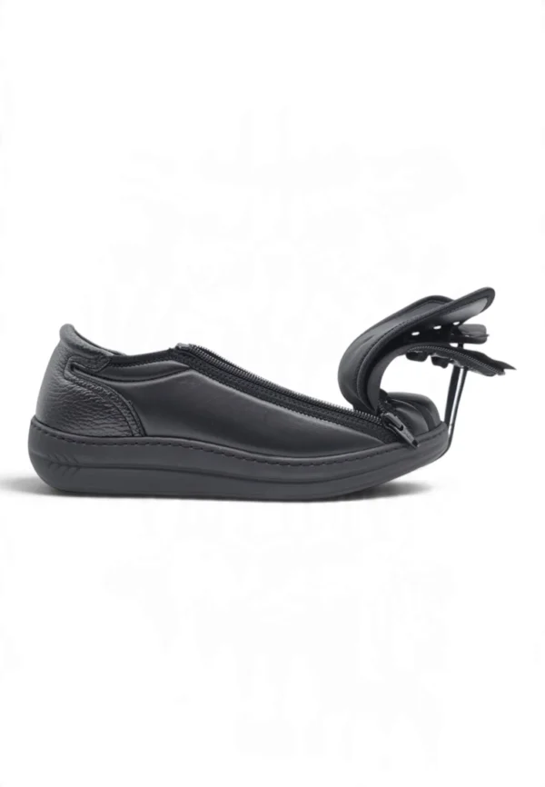 Zapato apertura total Calzados Reno mod. NERO 10 de Piel Napa Elást en negro - Imagen 6